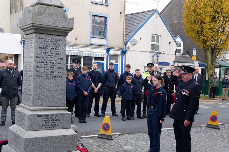 Bala Fire service cadets paid their respects