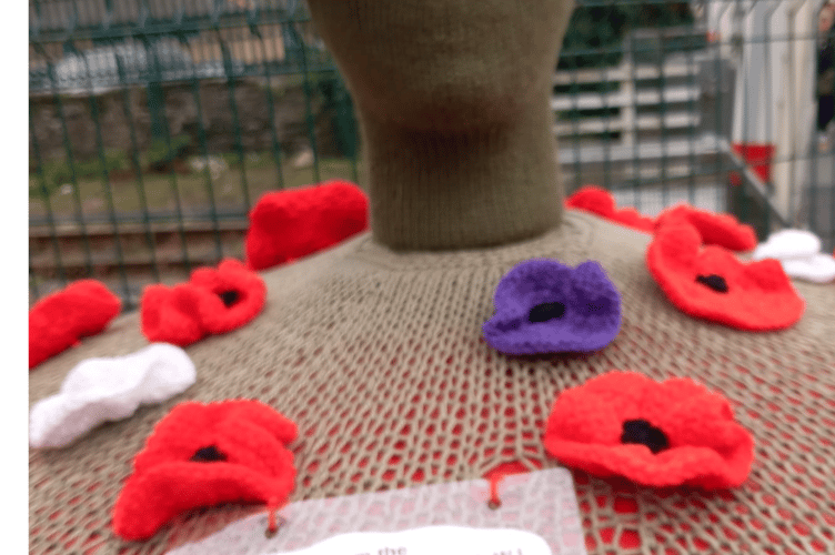 The Chatty Crafters at Barmouth's WI installed their Remembrance Day Post Box Toppers
