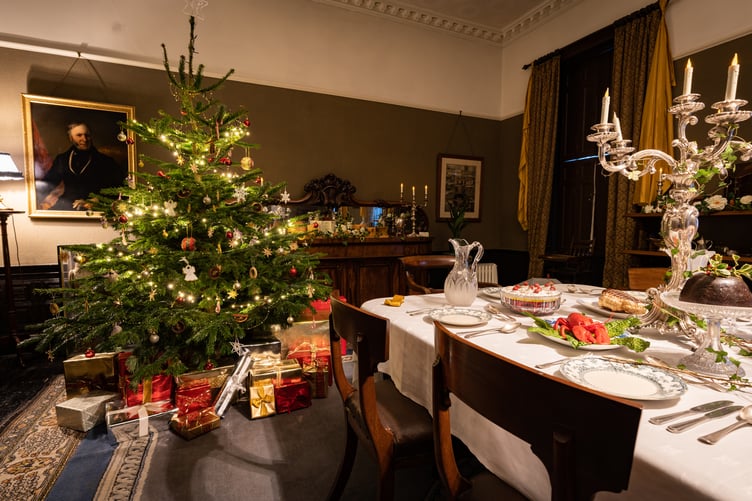 Traditional decorations at Llanerchaeron. Photo: National Trust Images, Simon Mitchell