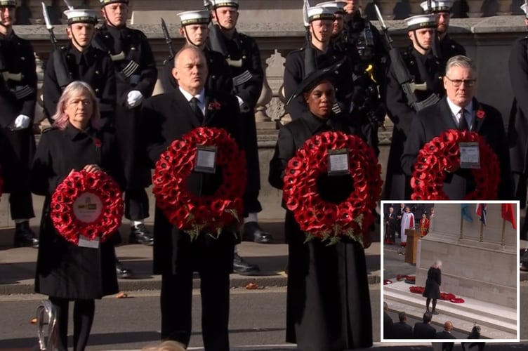 MP Liz Saville Roberts, left and inset