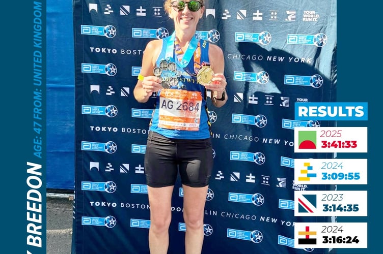 Tracey Breedon at the Six Star Finisher centre in New York