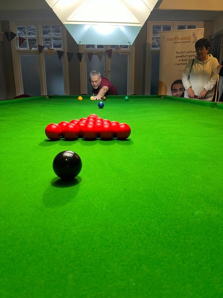 The basement snooker room at The Old Library building in Harlech