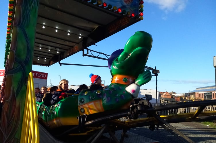 Children from local schools were invited to the Aberystwyth fair on Monday. Photo: Julie McNicholls Vale