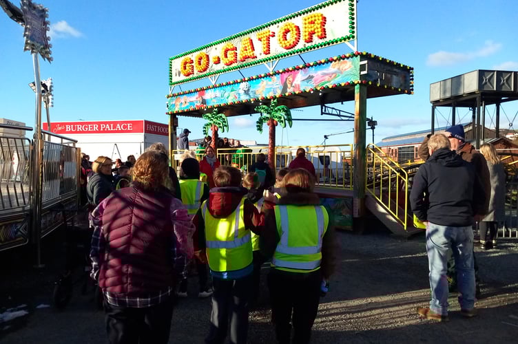 Children from local schools were invited to the Aberystwyth fair on Monday. Photo: Julie McNicholls Vale