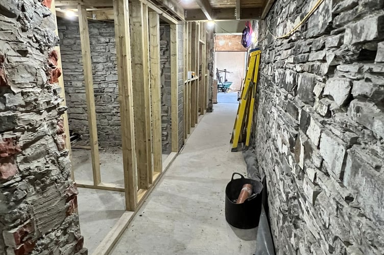 The new corridor to the refurbished toilets