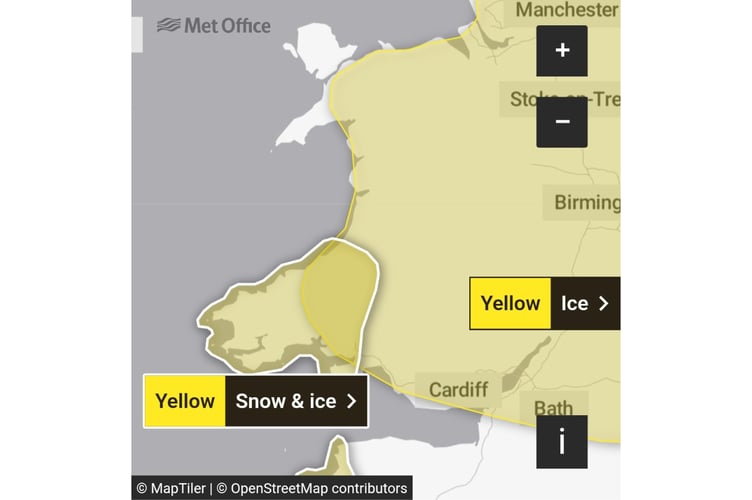 Met Office weather warnings have been issued