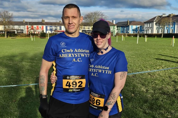 Stephen and Jennie Thomas raring to go at Aberaeron