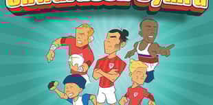 Awdur plant yn dathlu sêr  chwaraeon Cymru mewn llyfr newydd