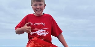 Young hero raises £1,100 for Wales Air Ambulance