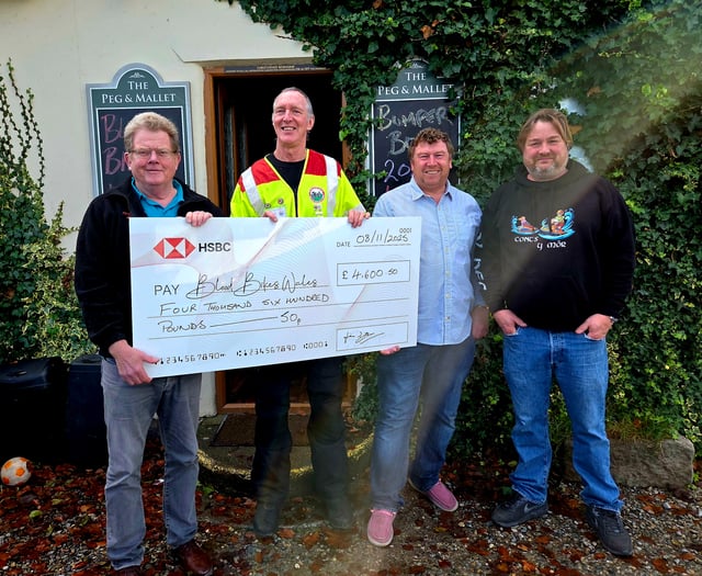 Pwllheli event raises £4,600 for Blood Bikes Wales