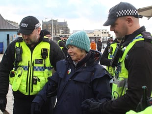 Daughter of Holocaust survivor endures fourth arrest at Aber protest