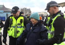 Daughter of Holocaust survivor endures fourth arrest at Aber Palestine Action protest