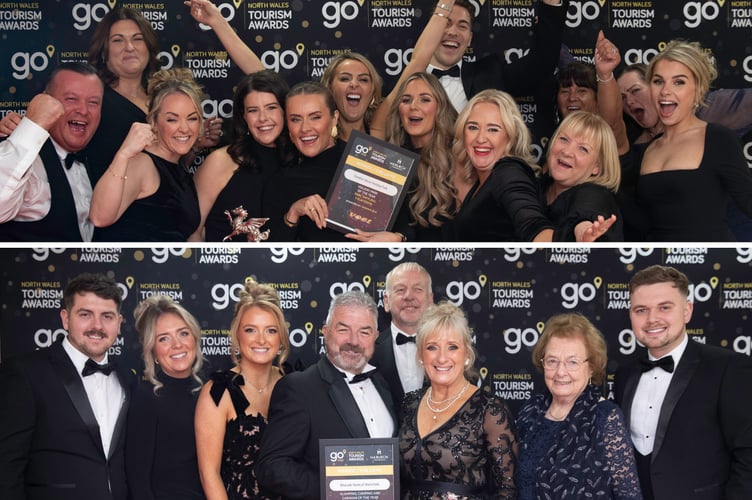 Top: Gimblet Rock Holiday Park. Bottom: Rhaeadr Nantcoll Waterfalls. Photos: Mandy Jones