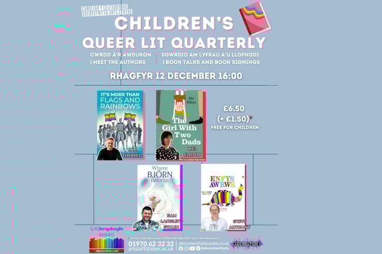 This December GAYberystwyth Books is celebrating LGBTQ+ children's books, meeting four authors for an afternoon of family fun. Photo: GAYberystwyth Books
