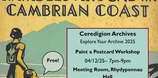 Join the Paint a Postcard Workshop at Rhydypennau Hall