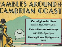 Join the Paint a Postcard Workshop at Rhydypennau Hall