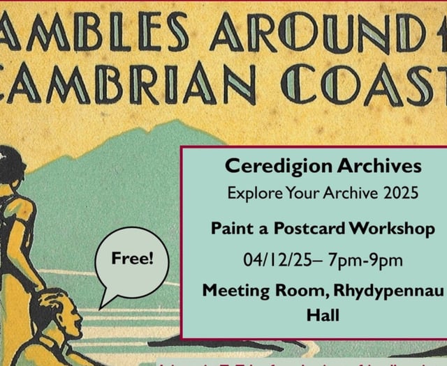 Join the Paint a Postcard Workshop at Rhydypennau Hall