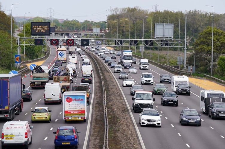 File photo dated 29/04/22 of of slow-moving traffic on the M42 south of Birmingham ahead of the May bank holiday weekend. Millions of people embarking on bank holiday getaways are being warned over long delays on the roads and disruption to train services. The RAC urged drivers to set off as early as possible or "be prepared to spend longer in traffic". Issue date: Friday August 22, 2025.