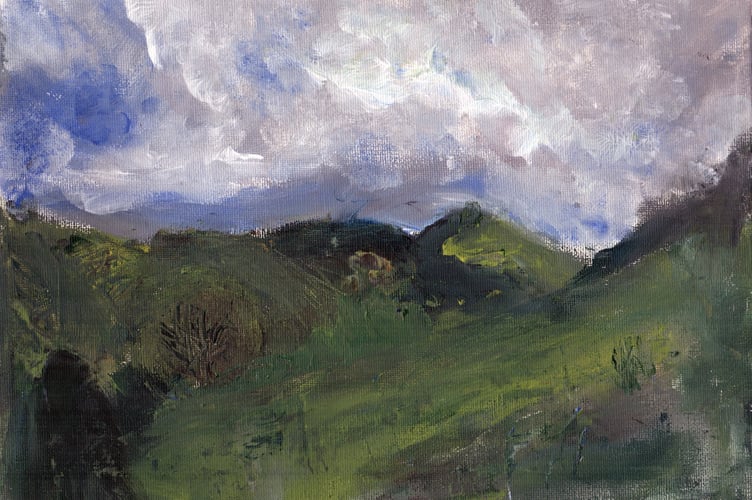 'Cwm Dyfi' by Lisa is available for purchase via the online auction. It can be viewed at Oriel Sploj until 11 December.