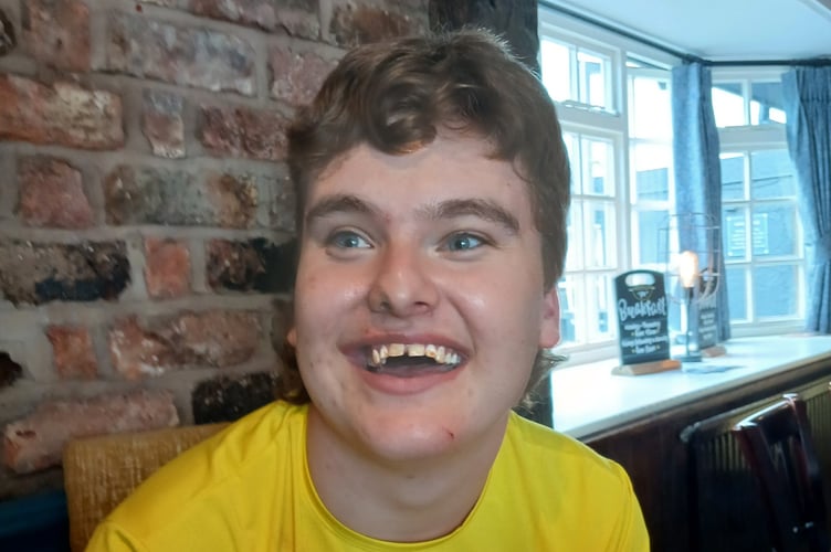 Bradley, 20, attends the Sylfaen centre in Llanidloes. Photo: Kathryn Pugh