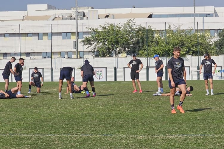 The team in training