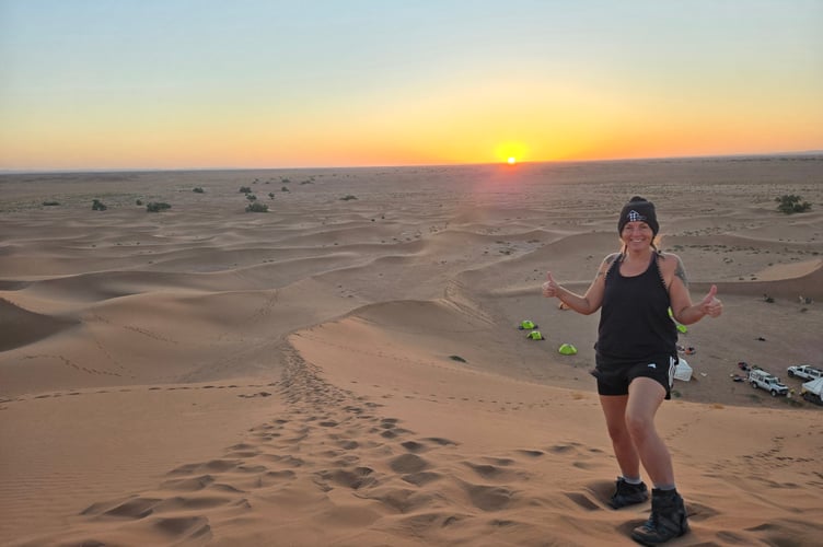 Nichola completes her trek of the Sahara Desert