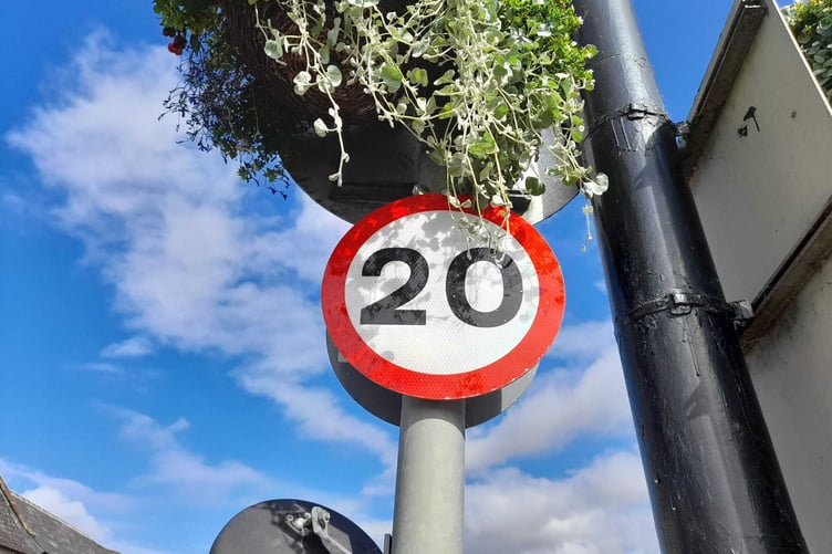 A 20mph sign.