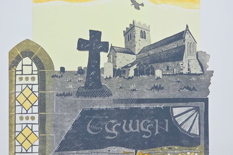 Printmaker Iain Davidson's take on Tywyn