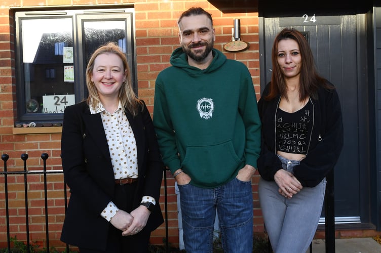 Cabinet Secretary for Housing and Local Government, Jayne Bryant on a visit to social housing projects in Cardiff