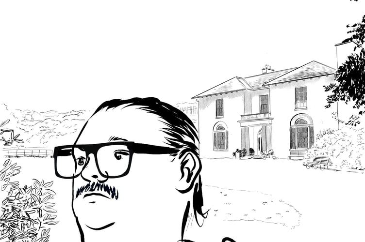 Man who absolutely loves clothes at Llanerchaeron, Ceredigion. Image: Bedwyr Williams