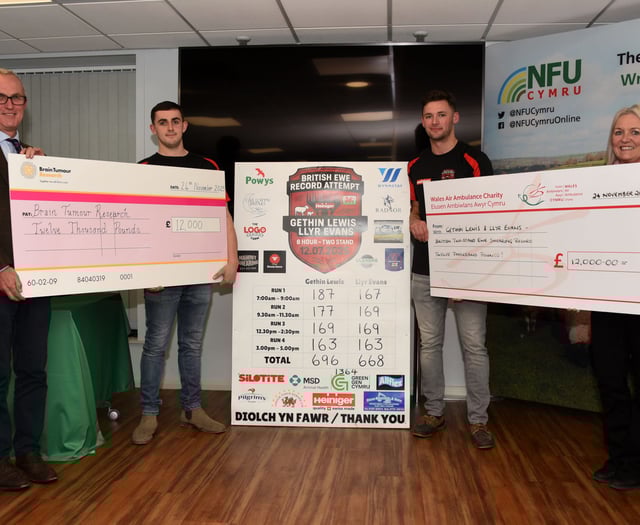 Record breaking sheep shearers raise an incredible £24,000 for charity