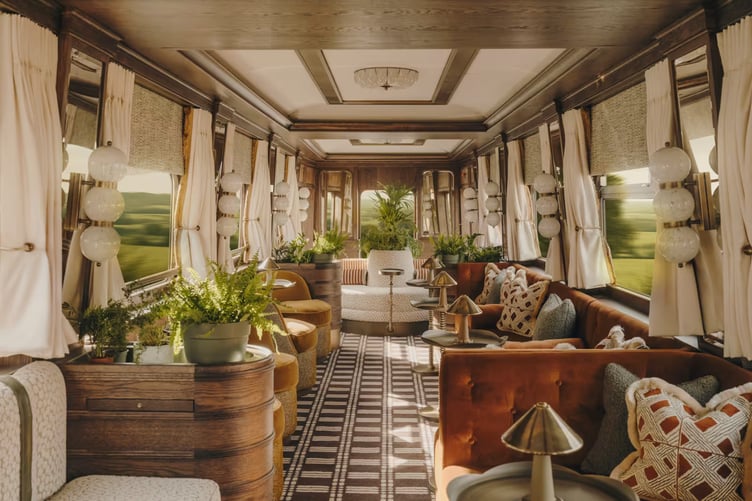 The observation car and bar on the new Britannic Explorer. Photo: Belmond Ltd