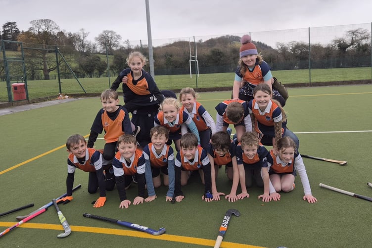 Dysynni U10s playing in the Welshpool juniors tournament