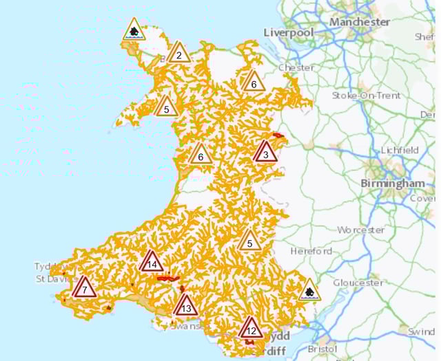 Storm Bram: More than 70 flood alerts across Wales 