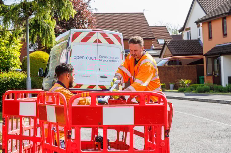 Openreach engineers at work. Photo: Openreach