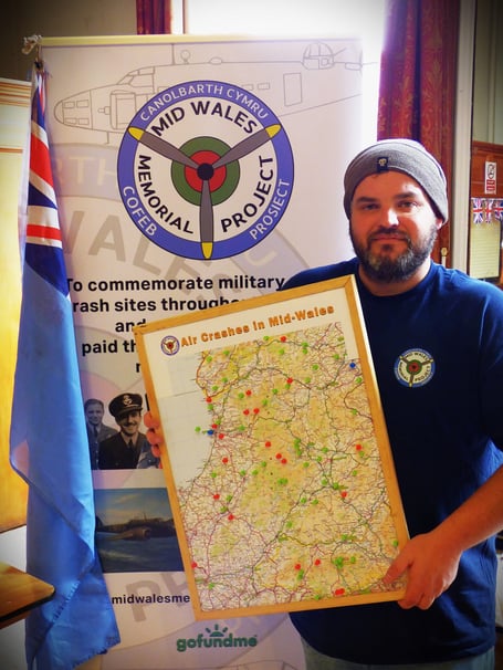 Adrian Hollis of the Mid Wales Memorial Project