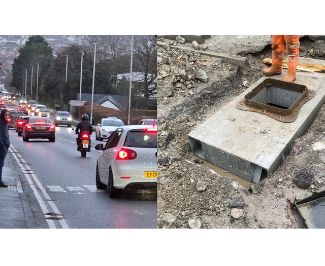 Traffic delays continue in Aberystwyth 