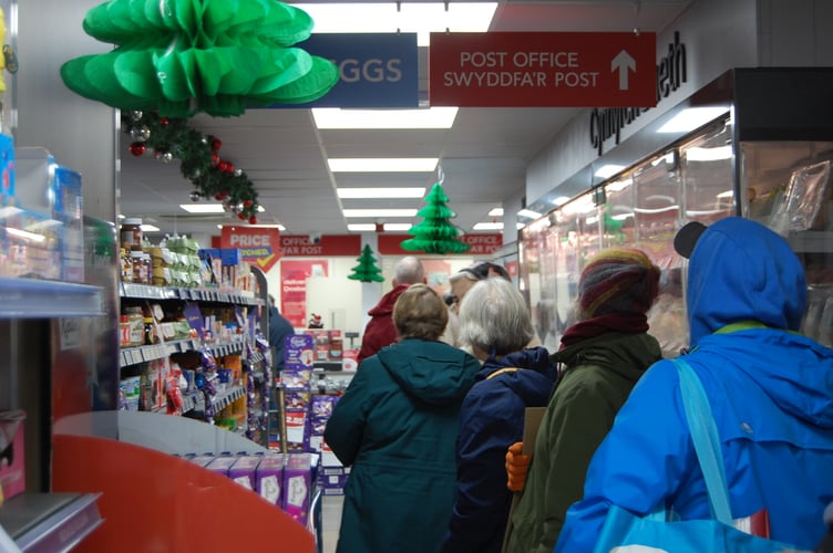 A queue at the Post Office counters.