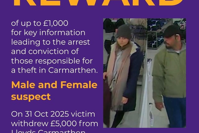 £5,000 theft in Carmarthen: Suspects caught on CCTV