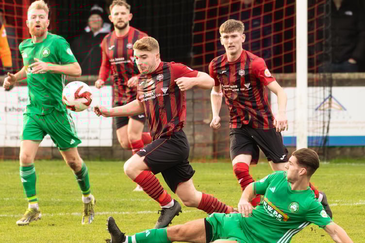 Porthmadog on the attack against Rhyl 1878 (Photo: Jeff Guile)
