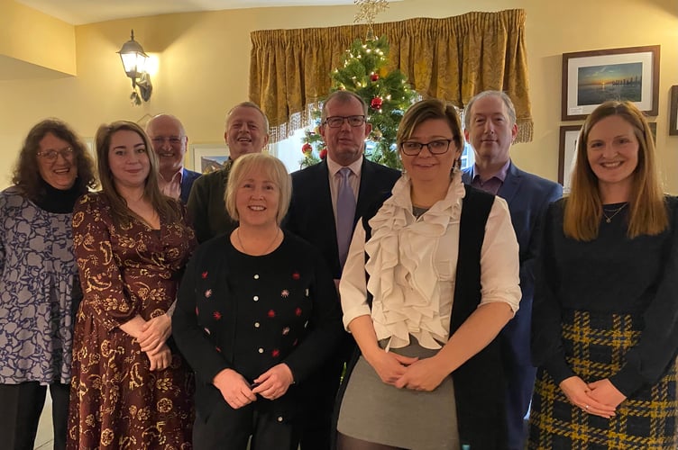 MWT Cymru’s directors and staff at the annual meeting held at the Brigands Inn, Mallwyd