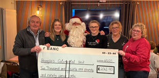 Pisgah pub's coffee morning raises over £2,000 for Bronglais team