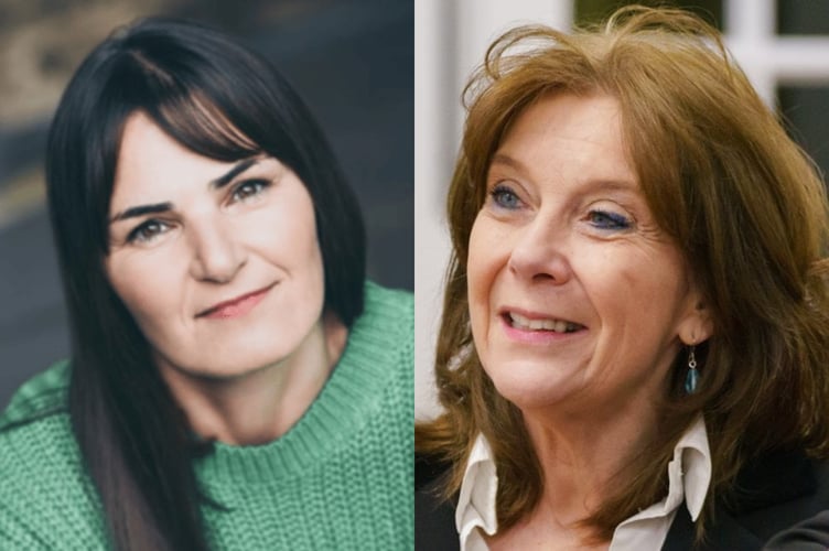 Ffion Wyn Bowen, left, will direct the production, written by Professor Mererid Hopwood, right. Photo: Arad Goch and Aberystwyth University