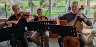 Totaleigh Music Trio brings Christmas cheer to Tywyn care homes