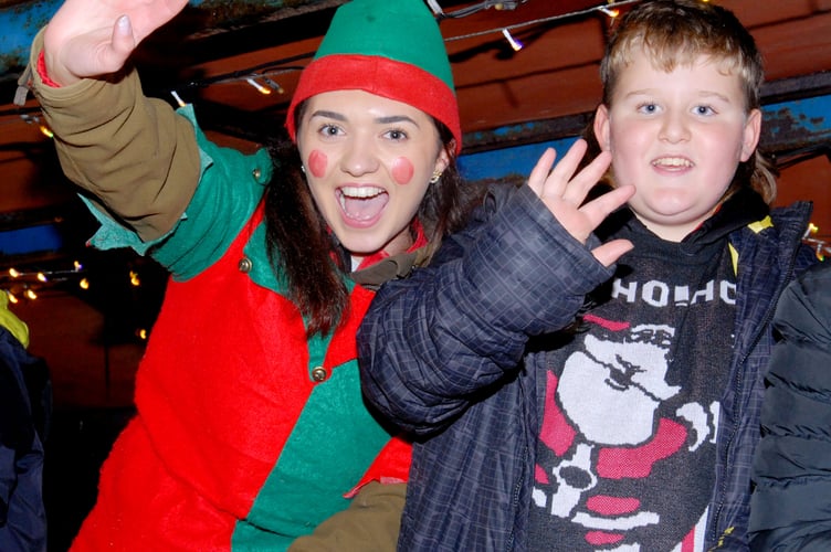 YFC members onbaord their festive trailer