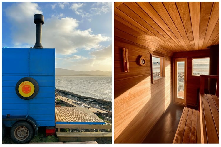 The Sawna was converted with the help of the local company Heartwood Saunas.
