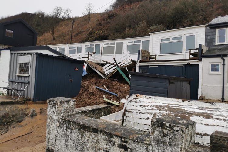 Cllr Gruffydd Williams' photograph shows some of the damage