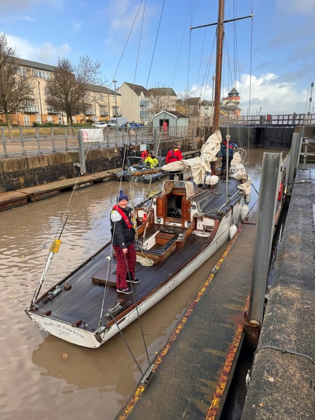 The Huff of Arklow back on the water.