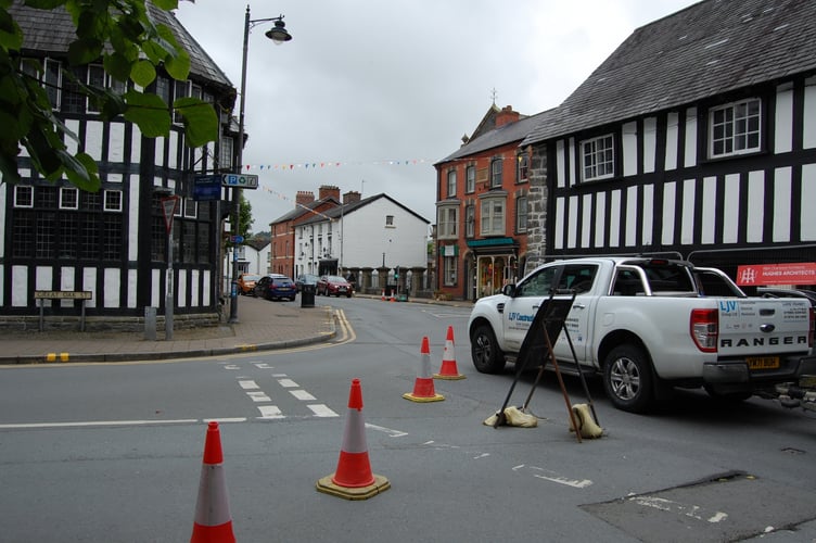Roadworks are set to begin on Llangurig Road in Llanidloes this January. Photo: The Cambrian News