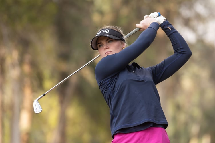 20/12/2025. Ladies European Tour. Lalla Aicha Q School, Royal Golf Marrakech, Marrakech, Morocco 16-20 December. Luca Thompson of Wales during the final round. Credit: Tristan Jones/ LET